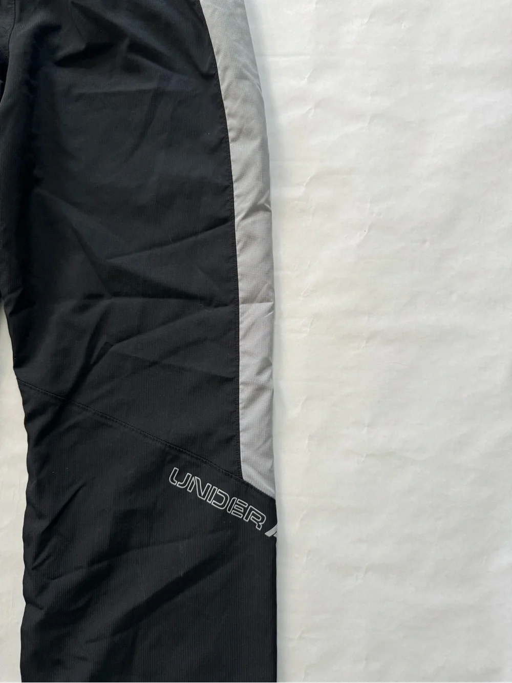 Under Armour Black Track Pants with Gray Side Panels